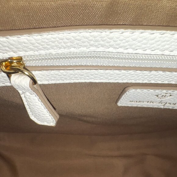 Nanette Lepore Blue & White canvas and Leather Hand Bag with Shoulder Strap NWOT - Picture 6 of 12